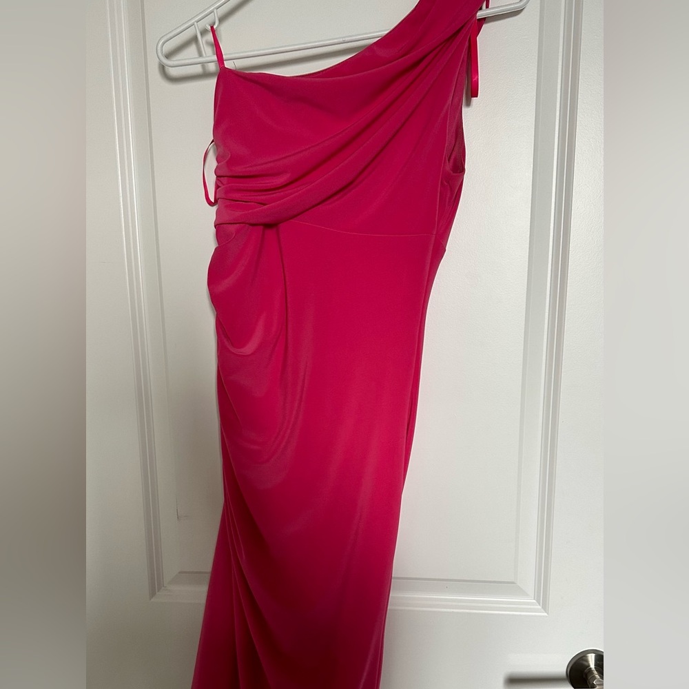 Off shoulder pink dress